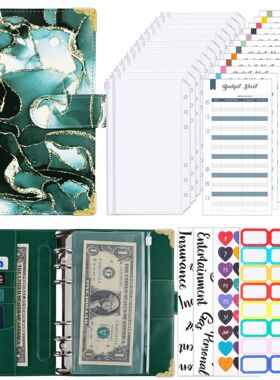 A6 Colorful Money Budget Planner Binder With Zipper Envelope