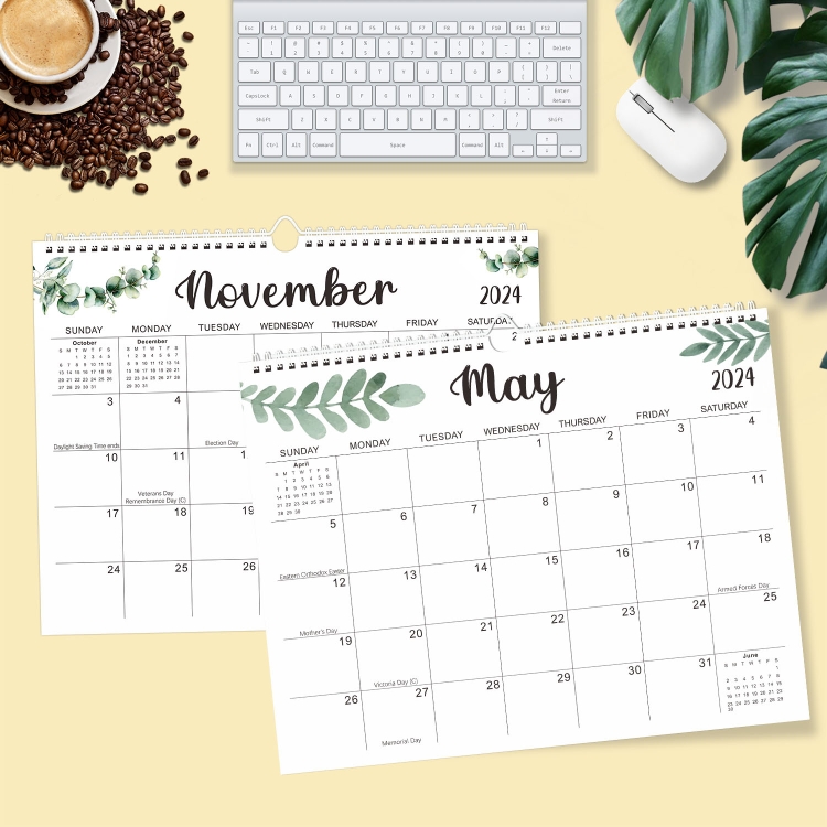 January2024 to June 2025 wall calendar monthly week planner