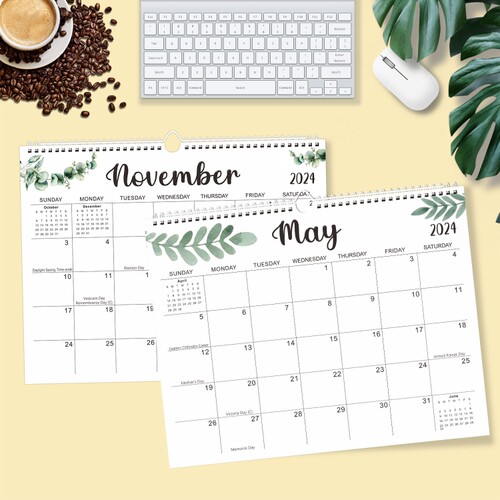 January2024 to June 2025 wall calendar monthly week planner