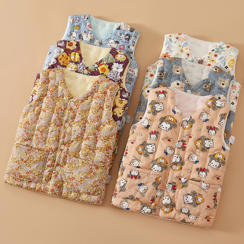 大童手工纯棉花保暖马甲秋冬男女学生加厚保暖坎肩儿童棉背心马夹,童装/婴儿装/亲子装,马甲,淘宝优惠券,粉丝福利购,淘宝优惠卷