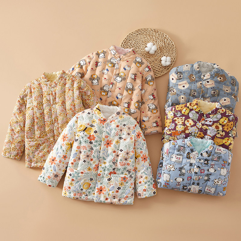 大童纯棉花棉袄秋冬季加厚保暖夹棉上衣儿童手工棉衣学生内胆棉服