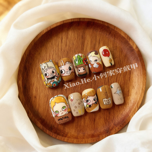 原创【 嘎子姐  】小何家纯手工穿戴甲·高级手绘美甲贴片