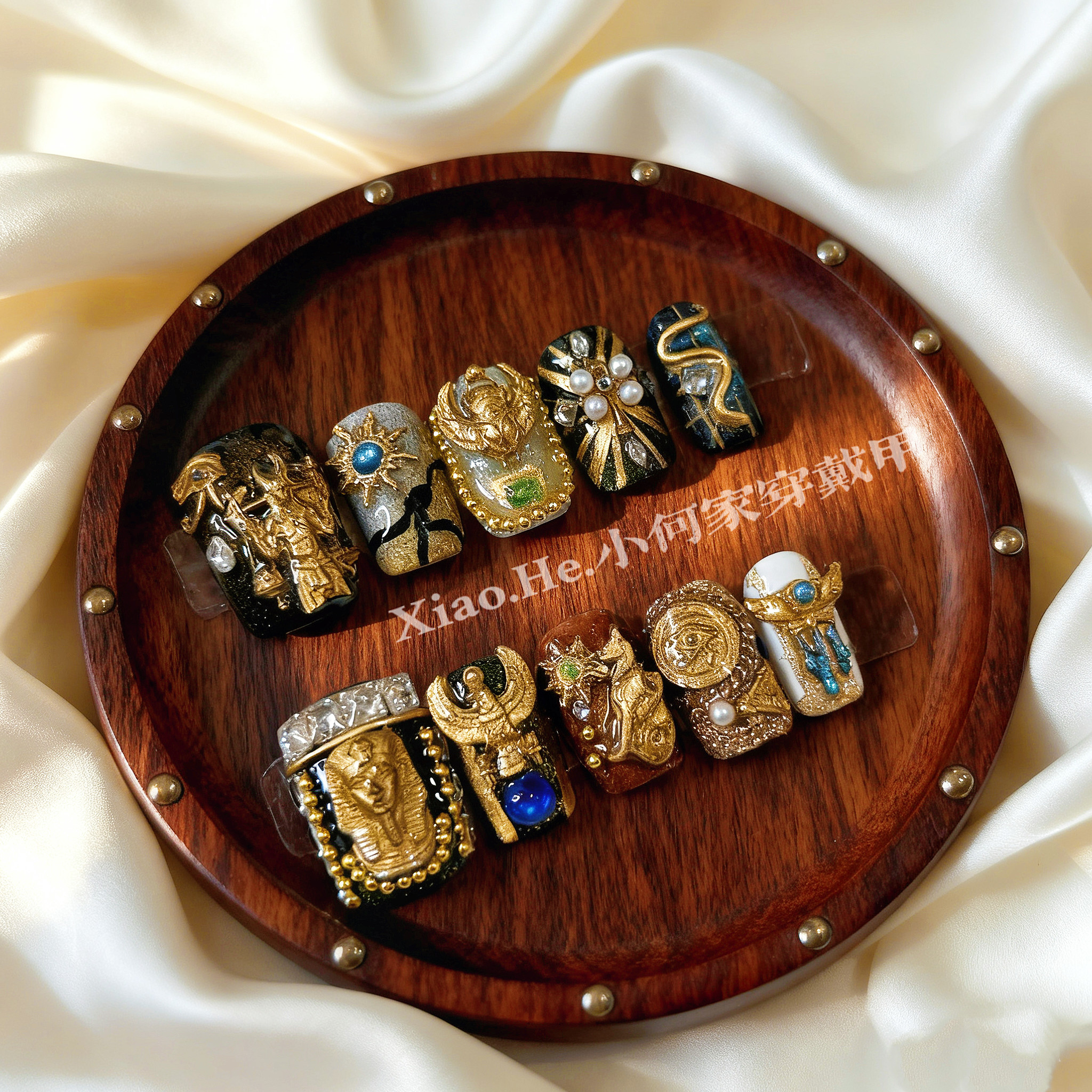 LY【 黑曜契约】小何家纯手工穿戴甲·高级手绘美甲贴片,商务/设计服务,礼品定制,淘宝优惠券,粉丝福利购,淘宝优惠卷