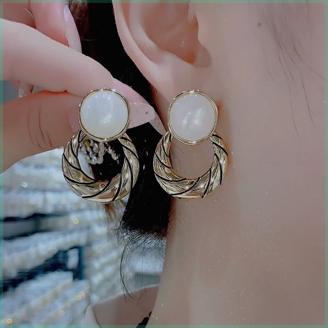 风为茗沐尚佳饰梓珝铜合金耳饰 261新款时尚休闲百搭耳环