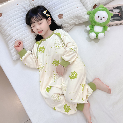 小课熊春卡通可爱长袖连体家居服