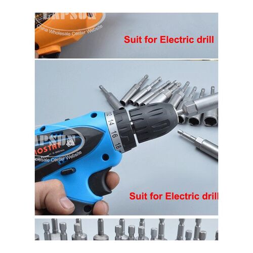 4pcs Set 6mm-12mm Hex Magnetic Nut Driver Set Socket Bit Ada