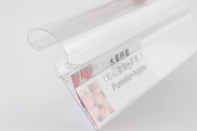 Japanese shelf POP price tag ticket data strip glass wood cl
