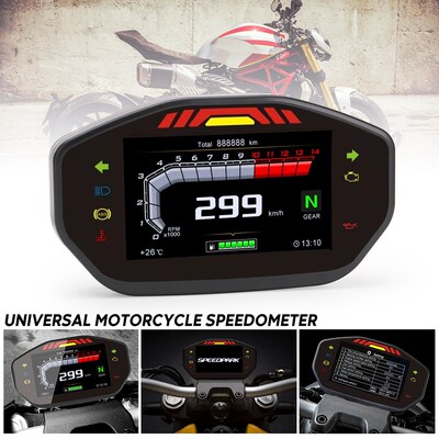 niversal ABS TFT DISPLAY Odometer Water Temperature Oil Mete