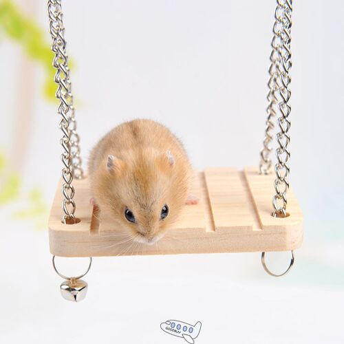 Hamster Toys Bell Swing Hammock Small Pet Parrot Platform Ha