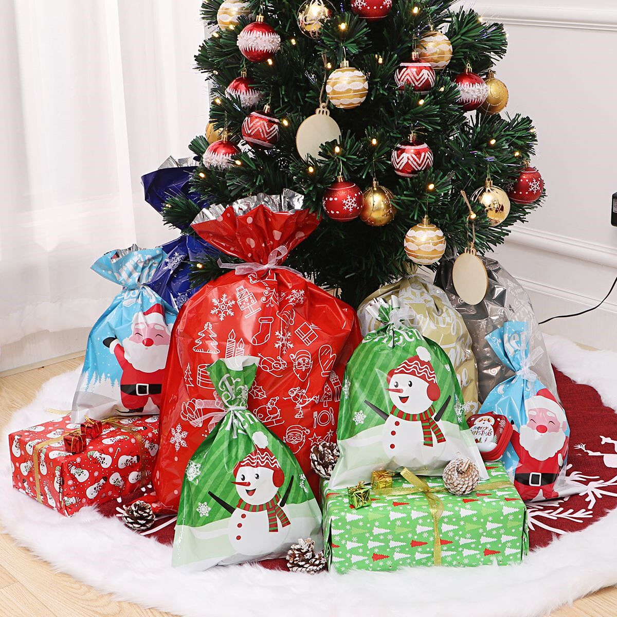30pcs drawstring gift bags christmas party wedding favors ba