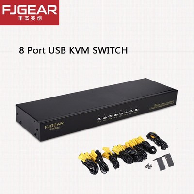 8 Port usb vga kvm switch vga Manuale usb press con Wired Es