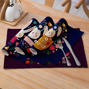 Table Napkins Happy Easter Decorations for Home Cotton Line