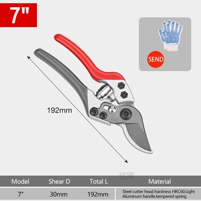 7''/8'' Plant trim horticulture Hand Shear Orchard pruning p
