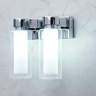 Modern Glass Wall Lamp Chrome Sconce Wall Light for Livingro