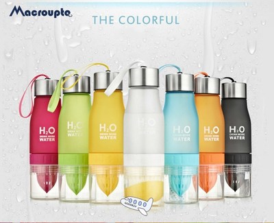 New Xmas Gift 650ml Water Bottle Plastic Fruit Infusion Bott