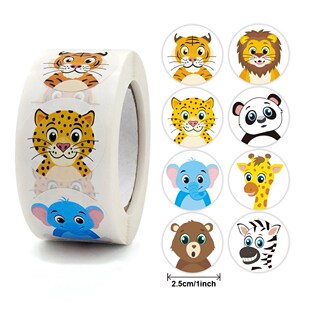 50-500pcs animal cartoon stickers children classic toy stick