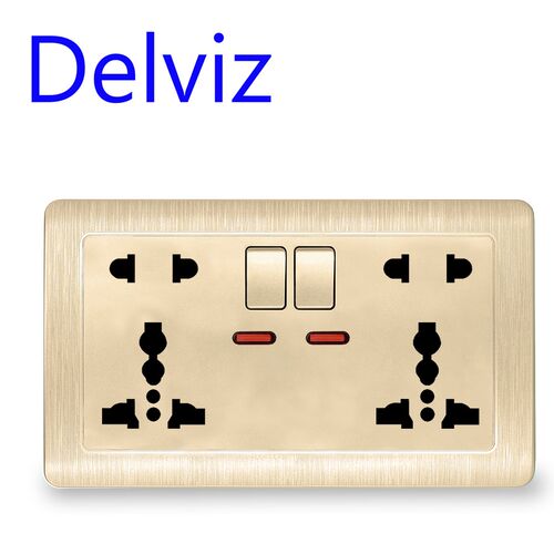 International universal two 5-hole socket rectangular wall s