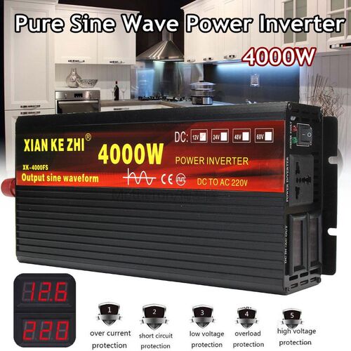 Inverter 12V/24V 220V 2000/3000/4000W Voltage transformer Pu