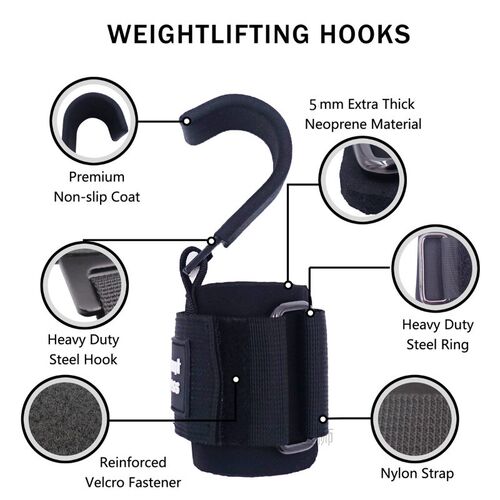 Gym Hook Weights Dumbbells Weightlifting Sports Gloves Suppo