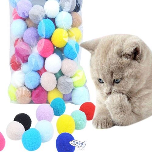 Cute Funny Cat Toys Stretch Plush Ball Cat Toy Ball 3cm Crea