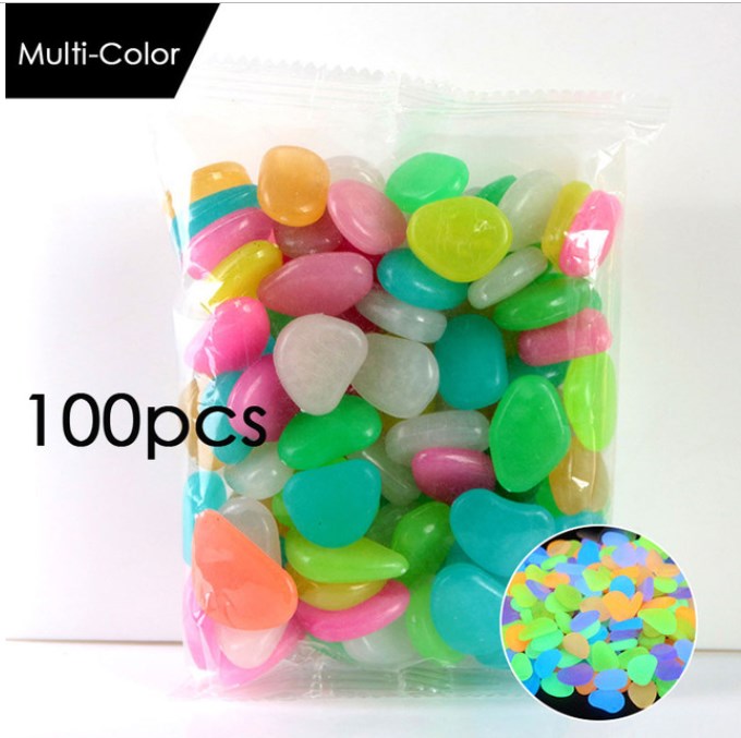 *100/500 PCS Garden Decoration Glow In The Dark Stones Glowi