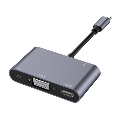 Type C Adapter Hunderbolt 3 USB Type C Hub To HDMI VGA 3.5mm