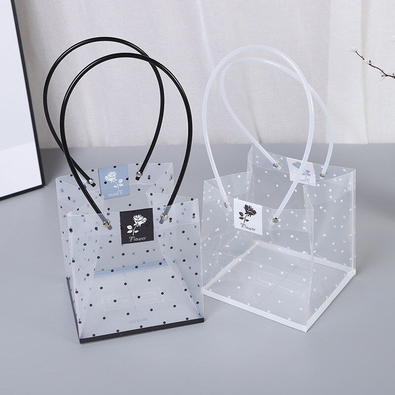 transparent pvc flower packaging bag gift wrapping plastic r