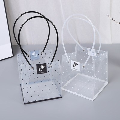 Transparent PVC Flower Packaging Bag Gift Wrapping Plastic R