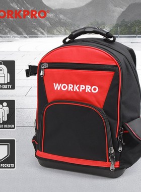 WORKPRO 2020 New Tool Bag 17'' Backpack Waterproof Organize