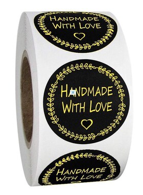 Package sticker round handmade sticker labels stickers golde