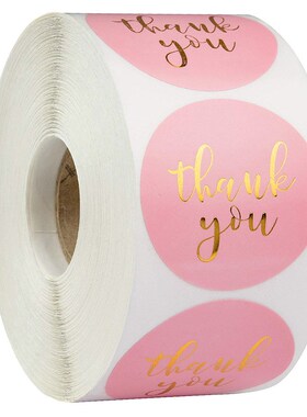 Pink label paper 50-500pcs Thank You Sticker Seal Labels Chr