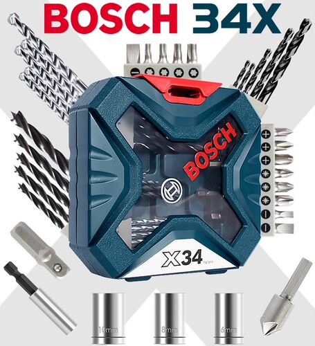 Drill Bit set  34X Impact Drill Twist Drill Bit Electric Bit