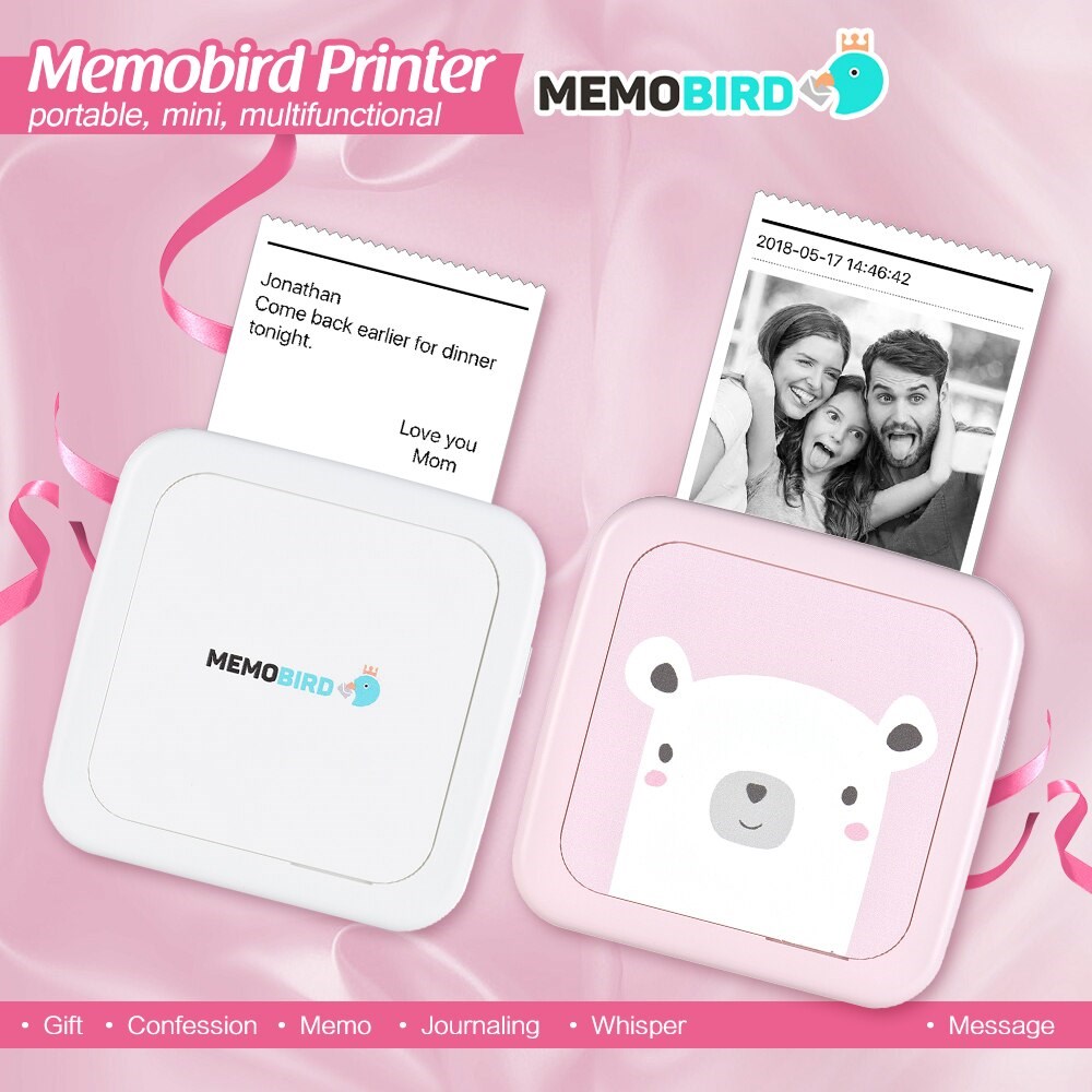 MEMOBIRD G1 Portable Pocket Photo Printer Bluetooth 4.2 Wire