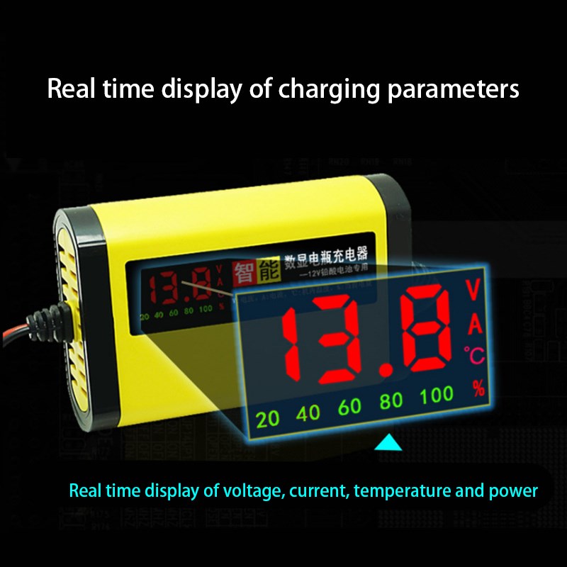 12V 2A Smart Car Motorcycle Battery Charger 220V Full Automa