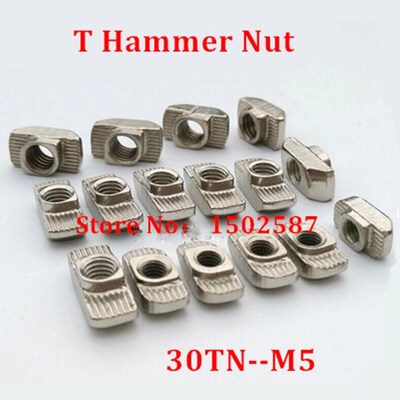 100pcs 30-M5 hammer nut M5 block t slot nuts for 3030 alumin