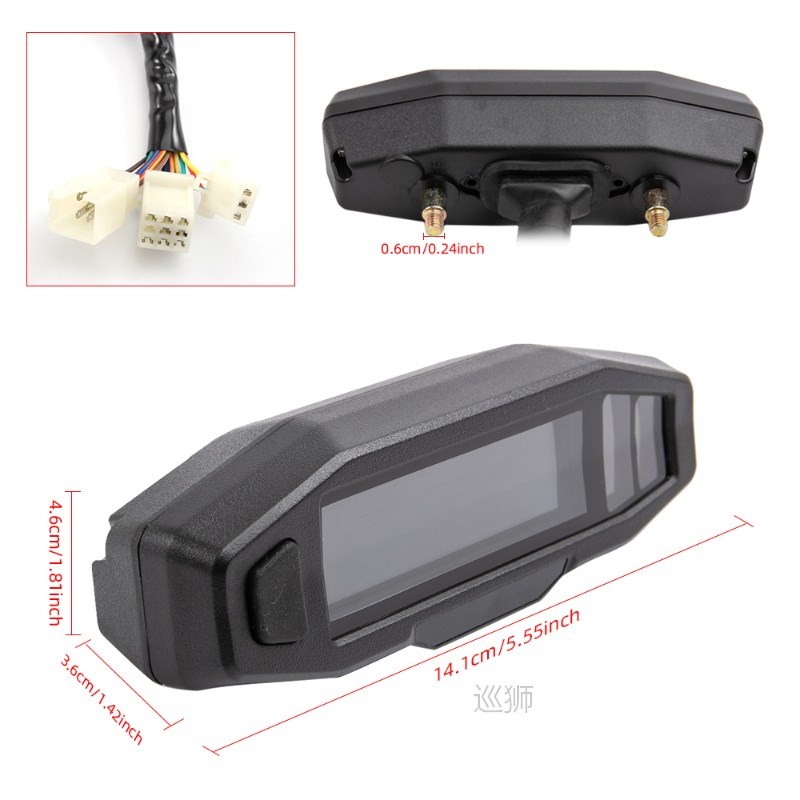 Mini  Universal RPM Motorcycle Meter Speedometer  Digital Od