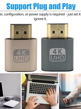 4K HDMI Virtual Displayeat Dummy Plug Display Emulator Conne