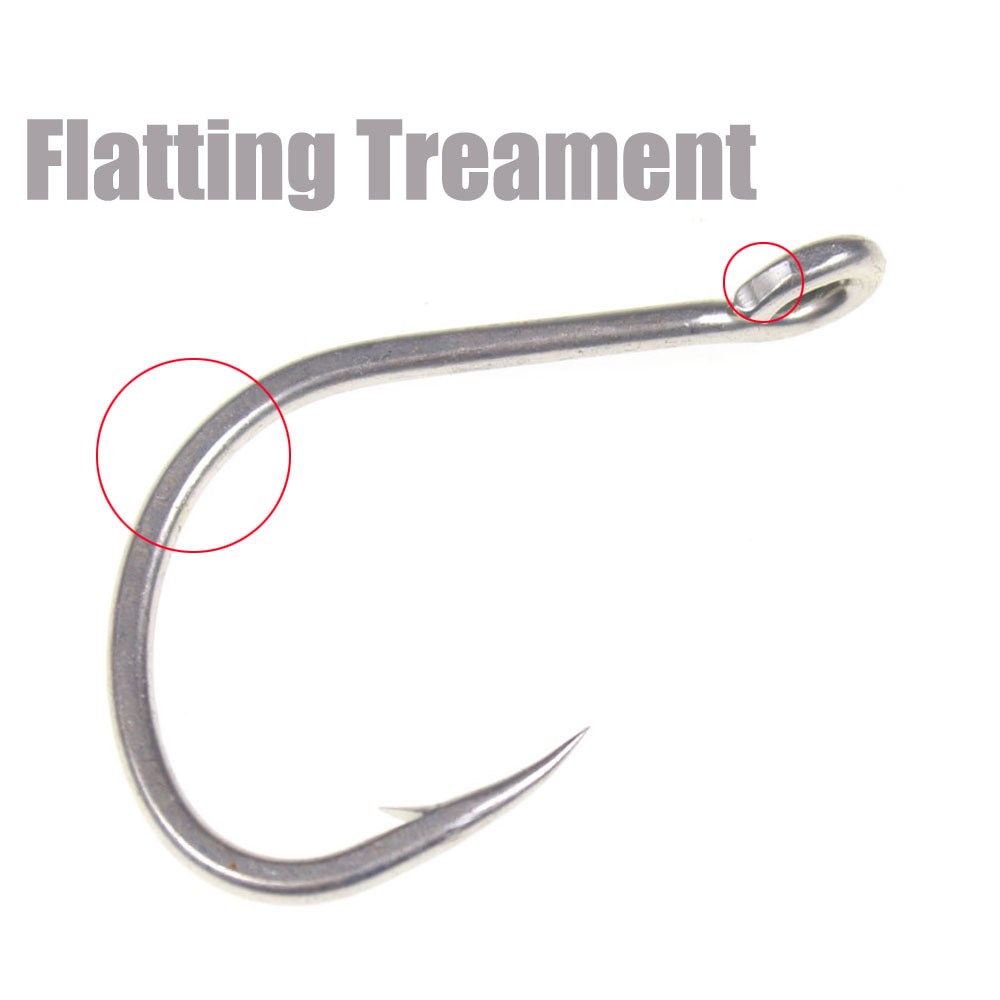100pcs Anti-rust Matte Tin Thick Steel Wire Barbed Hook Stro