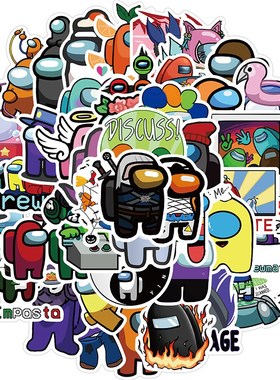 102PCS Game Among Us Sticker Laptop Mobile Phone Skateboard