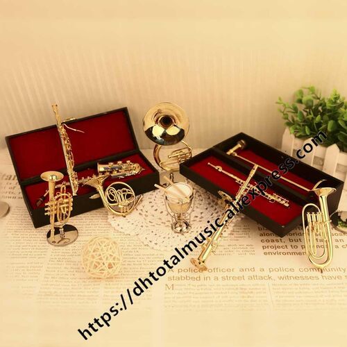 Miniature Flute Clarinet Saxophone Trumpet Trombone French H
