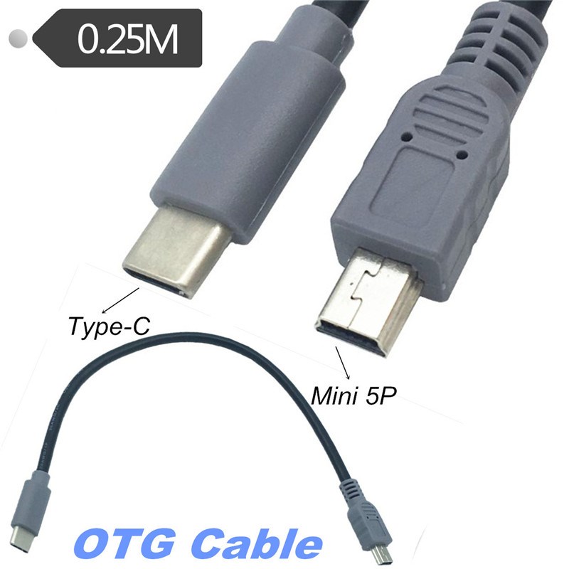 USB 3.1 Host OTG Type C Male to mini USB Type B Male Adapte
