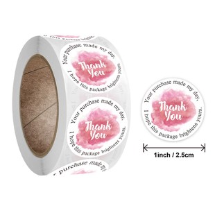 50-500pcs 1 inch Thank You Sticker Labels Pink Waterproof St
