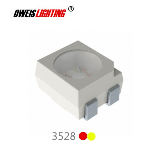 50PCS 3528 amber+yellow PLCC-4 reverse pole , 617nm+587nm ,