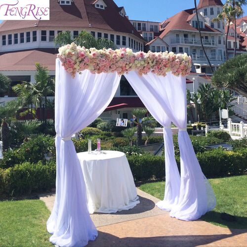 FENGRISE 5M 10M Bride Party Decor Wedding Organza Tulle Roll