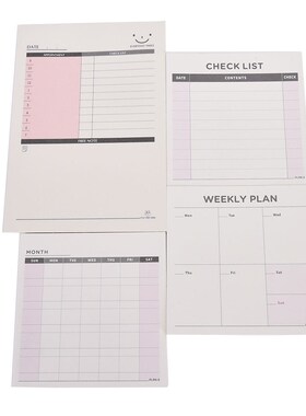 60 Sheets Desk moth weekly check list sticky notes memo pad