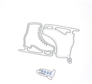 Ice Skate Shaker Popcorn Box Metal Cutting Dies Stencils for