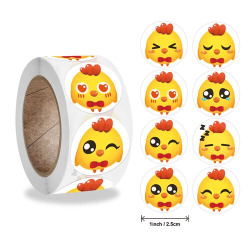 50-500pcs Cute Chick animal expression Mini Paper Sticker De