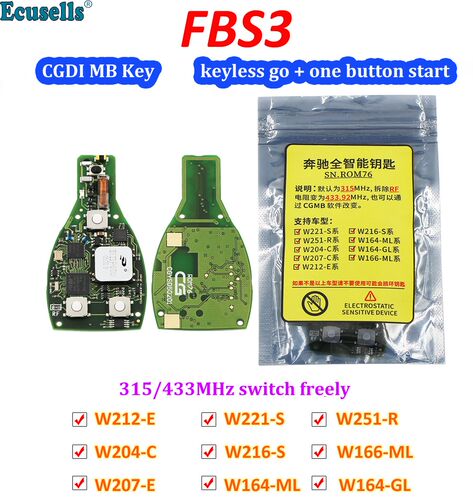 CGDI One Start Keyless Go FBS3 smart Be Key for Benz W204 W2