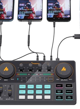 CASTER AM200 Microphone Mixer Digital Audio Interface Podcas