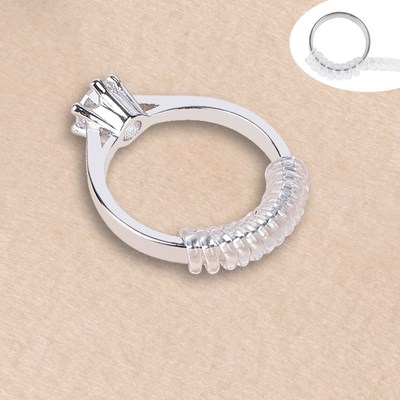 4pcs Vintage Spiral Based Ring Size Adjuster Shell hard Guar